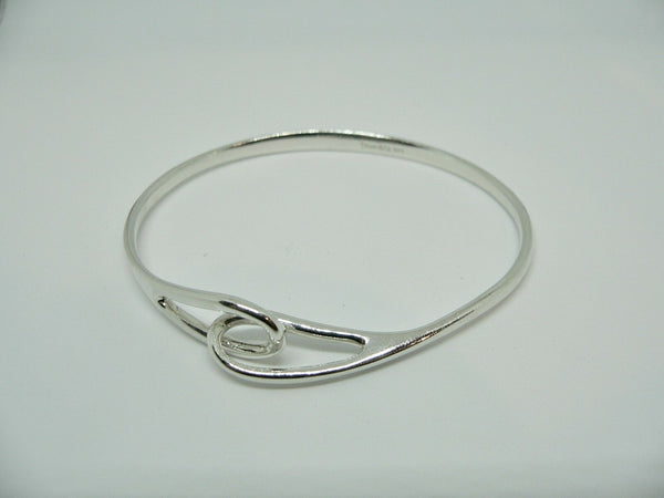 Tiffany & Co Silver Infinity Bangle Interlocking Bracelet Gift Love Rare