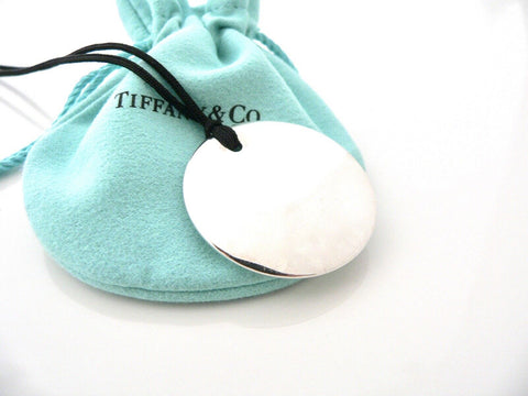 Tiffany & Co Disc Pendant Necklace 17 Inch Silk Cord Peretti Gift Pouch Love Art