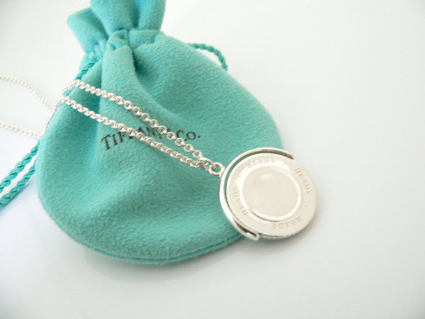 Tiffany & Co Heads Tails Necklace Coin Flip  Pendant Charm Chain Love Gift Pouch