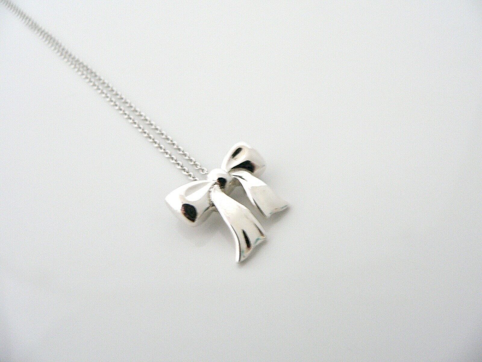 Tiffany bow pendant silver Clearance