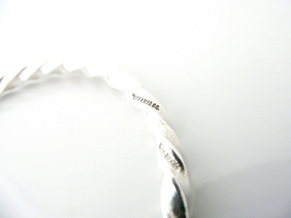 Tiffany & Co Twist Bangle Bracelet Twirl Excellent Silver Gift Pouch T and Co