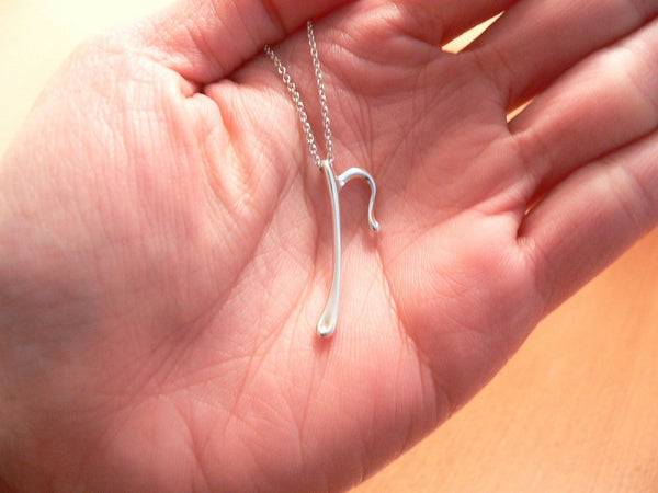 Tiffany & Co Silver Peretti Alphabet P Necklace Pendant Charm Chain Gift Love