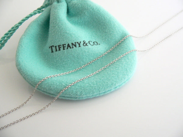 Tiffany & Co 18K Gold Pearl Dangle Dangling Necklace Pendant Chain Gift Pouch
