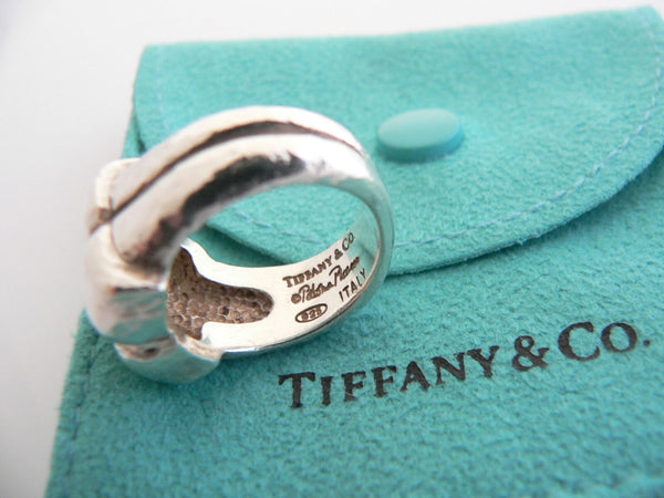 Tiffany & Co Flower Ring Silver Picasso Nature Fiore Band 5.75 Love Gift Pouch