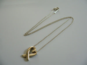 Tiffany & Co Silver Picasso Loving Heart Necklace Pendant 17 in Chain Longer