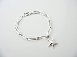 Tiffany & Co Silver Peretti Starfish Link Bracelet 8 Inch Chain Gift Pouch Love
