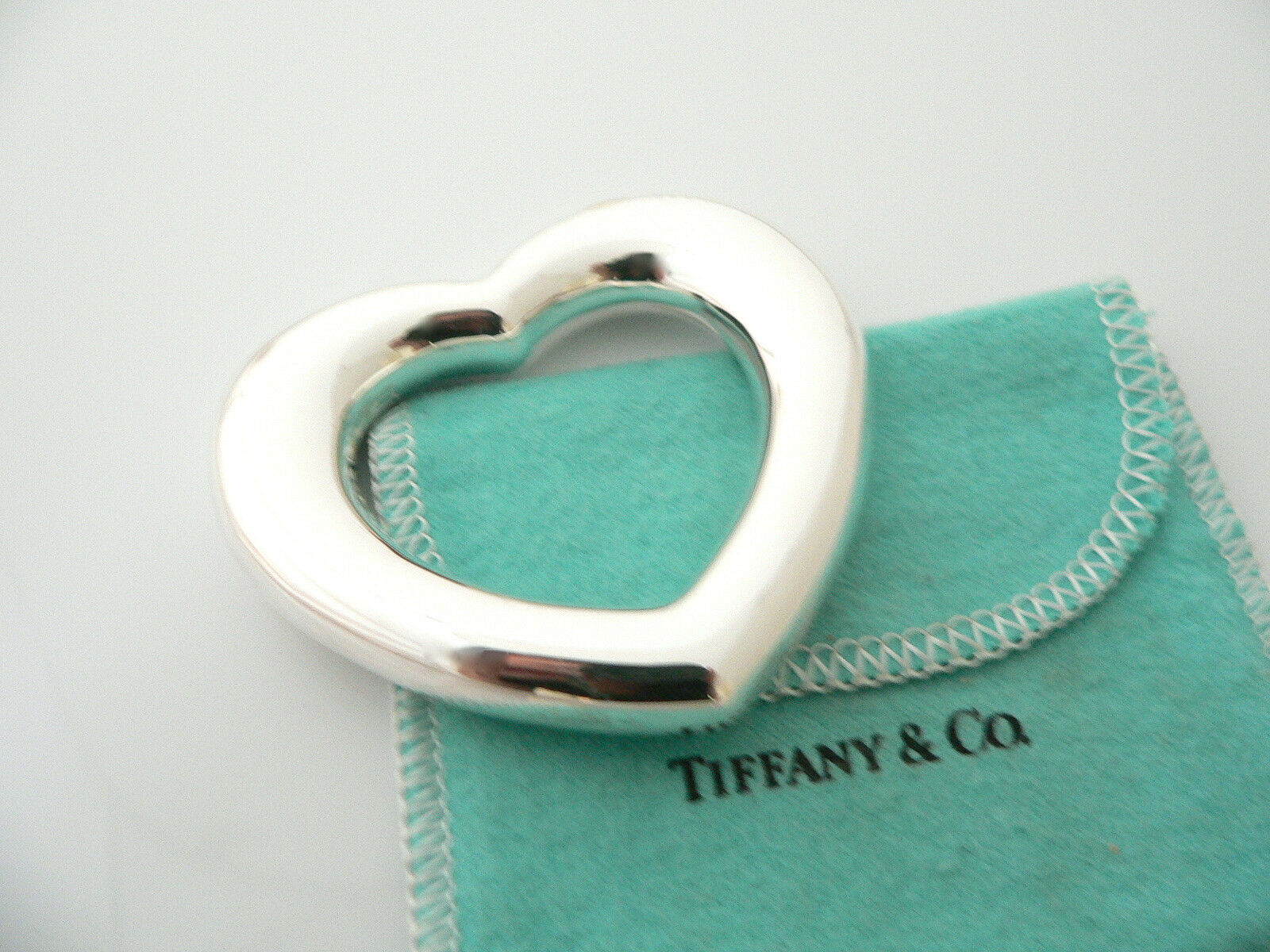 Tiffany & Co Silver Heart Rattle Teether Baby Heirloom No Dents ...