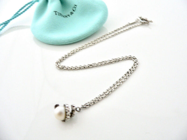 Tiffany & Co Iridesse Pearl Necklace Pendant Chain Gift Pouch Love Pouch Classic