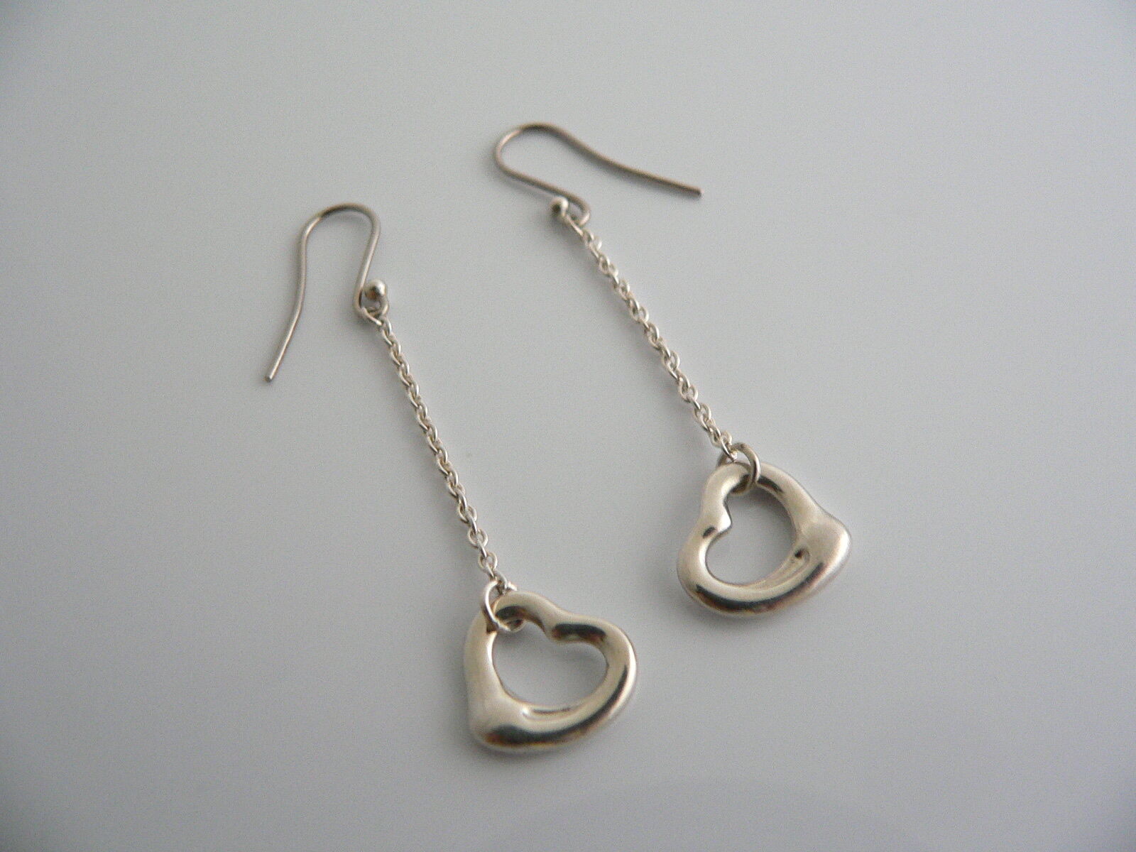 Elsa Peretti Tiffany & Co. 18 Karat Gold Open Heart Hoop Earrings |  Wilson's Estate Jewelry