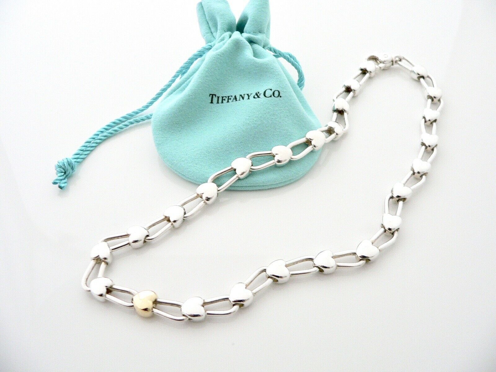 Tiffany & Co Heart Link Padlock Necklace