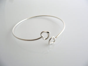 Tiffany & Co Open Heart Bangle Bracelet Peretti Silver Gift Love Art