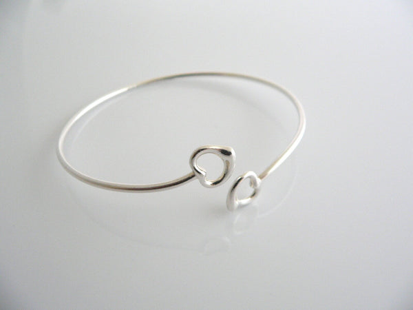 Tiffany & Co Open Heart Bangle Bracelet Peretti Silver Gift Love Art