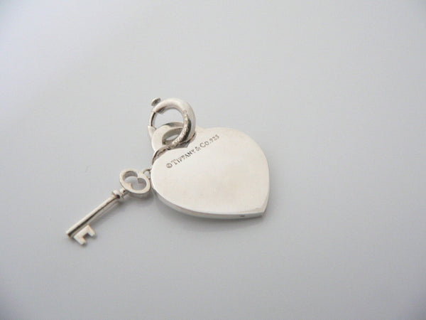 Tiffany & Co Silver Return to Heart Key Charm Pendant 4 Necklace Bracelet Clasp