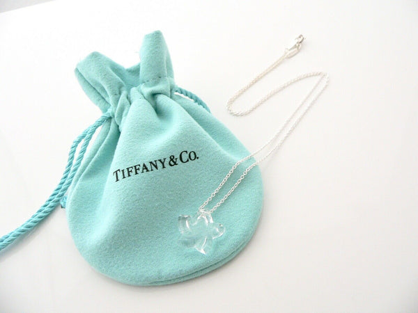 Tiffany & Co Silver Peretti Rock Crystal Star Necklace Pendant Rare Gift Pouch