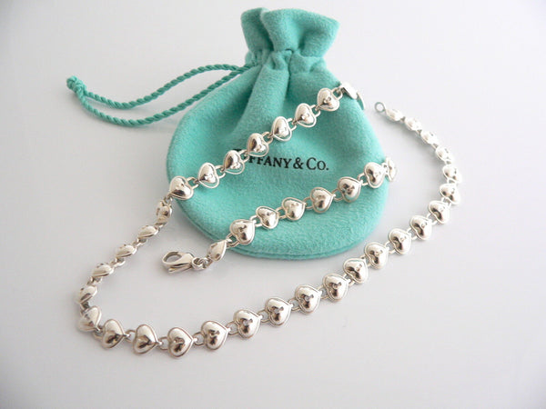 Tiffany & Co Heart Necklace Padlock Link Love Charm Chain Pendant Gift Pouch Art