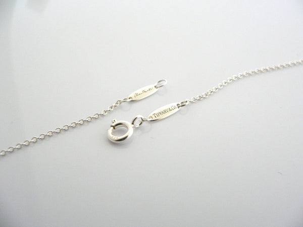 Tiffany & Co Silver Peretti Open Teardrop Necklace Pendant Charm Chain 16.5 Inch