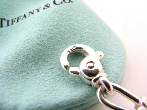 Tiffany & Co Silver Gold Heart Link Padlock Necklace Chain Pendant Charm Gift
