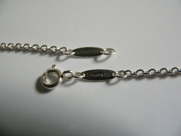 Tiffany & Co Silver Peretti Pearl Mesh Necklace Dangle Charm Pendant Love Gift