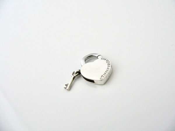 Tiffany & Co Silver Heart Key Hole Padlock Pendant 4 Necklace Bracelet Love Gift