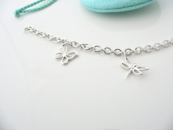 Tiffany & Co Silver Butterfly Dragonfly Bracelet Bangle Chain Gift Nature Lover