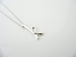 Tiffany & Co Silver Peretti Alphabet K Necklace Pendant Charm Chain Gift Love
