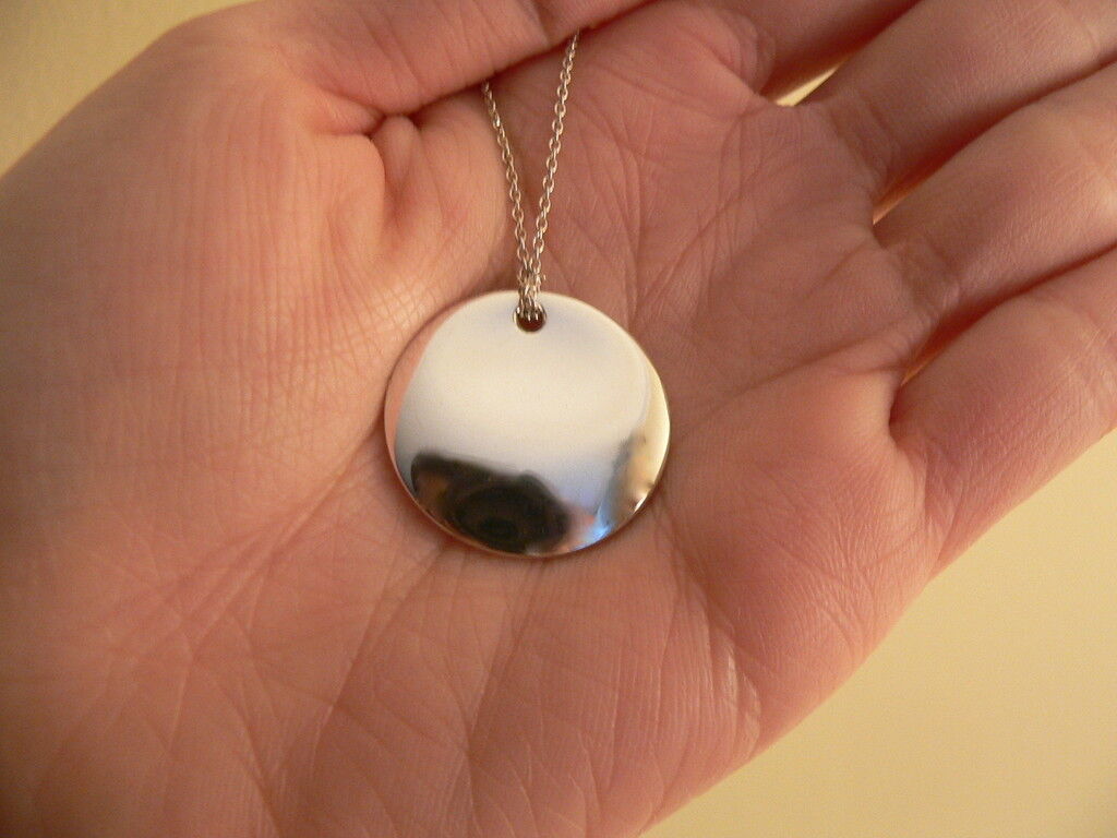 Tiffany Co Peretti Disc Necklace Circle Round Pendant Charm Gift