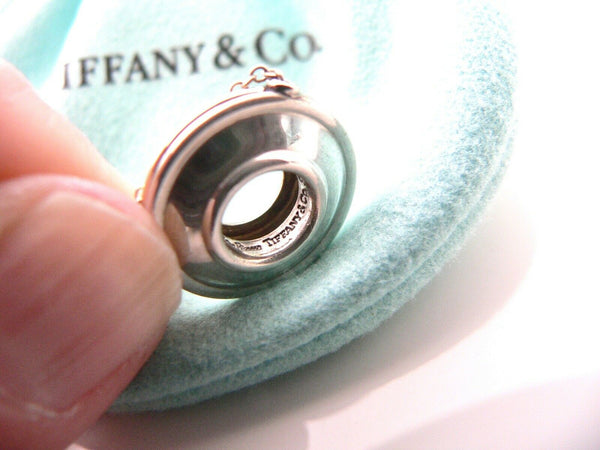 Tiffany & Co Silver 18K Gold Picasso Magic Disc Necklace Pendant Gift Pouch Love 17 Inch Chain Longer Length