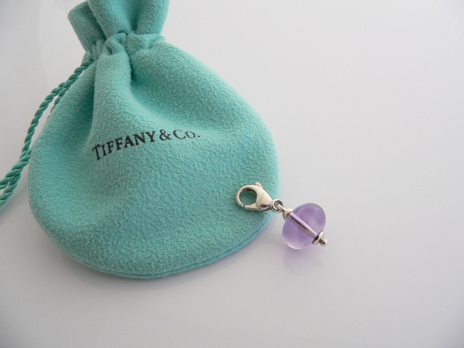Tiffany & Co Amethyst Pendant Birth Month Charm 4 Necklace Bracelet Feb Gift Art