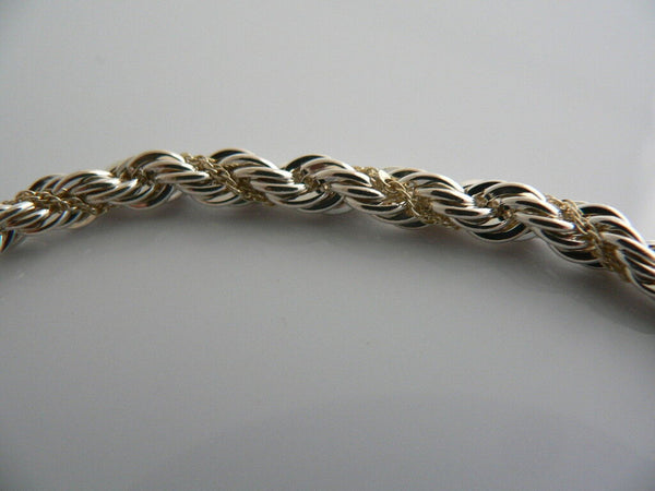 Tiffany & Co Silver 18K Gold Rope Bracelet Bangle Chain Gift Love Classic Cool