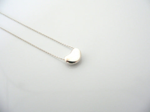 Tiffany & Co Silver Peretti Small Bean Necklace Pendant Charm Gift Love Chain