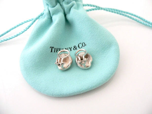 Tiffany & Co Bean Earrings Peretti Silver Clip On Love Gift Pouch T & Co Studs