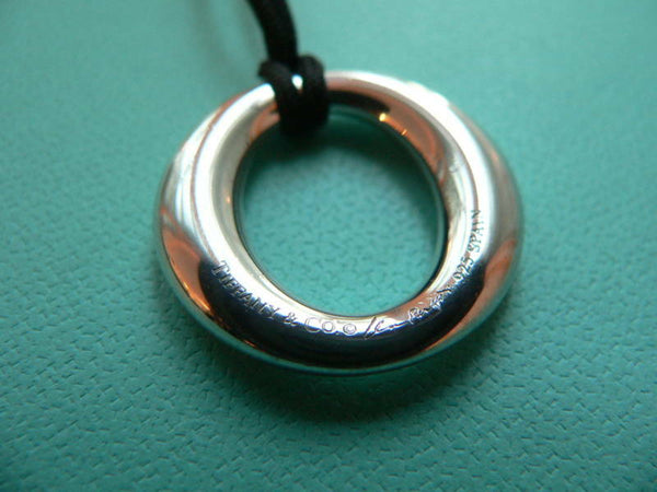 Tiffany & Co Peretti Sevillana Necklace Pendant Charm Silk Cord Silver Gift