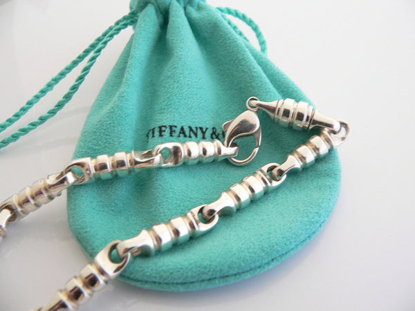 Tiffany & Co Silver Picasso Groove Link Necklace 20 inch Chain Gift Pouch Love