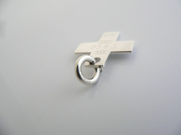 Tiffany & Co Silver 1837 Cross Pendant Charm Clasp 4 Necklace Bracelet Gift Love