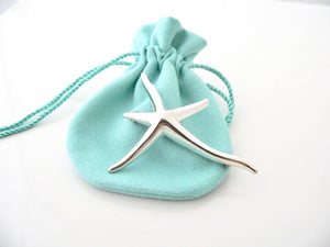 Tiffany & Co Star Starfish Brooch Pin Ocean Sea Nature Lover Gift Pouch T and Co