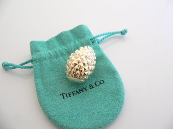 Tiffany & Co Silver Pine Cone Pill Box Case Container Nature Gift Pouch Love