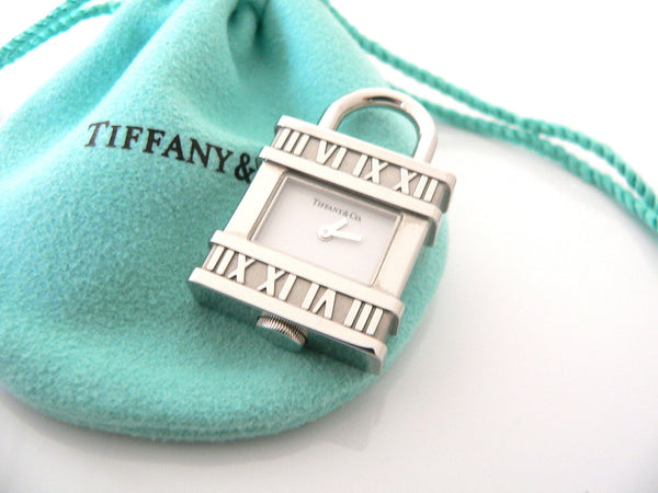 Tiffany & Co Atlas Numeral Watch Clock Padlock Charm 4 Necklace Bracelet Gift