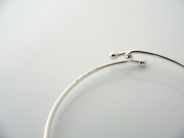 Tiffany & Co Silver Love Knot Hook Bangle Bracelet Infinity Interlocking Gift