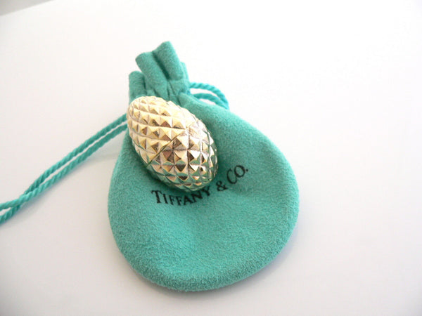 Tiffany & Co Silver Pine Cone Pill Box Case Container Nature Gift Pouch Love