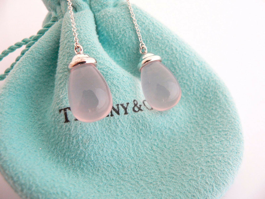 Rose quartz dangle earrings store