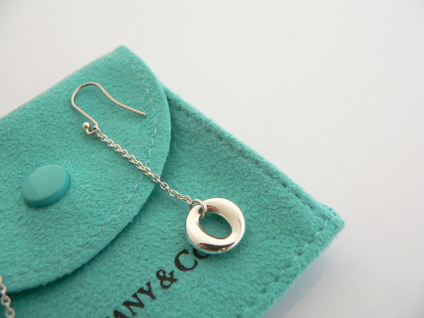 Tiffany & Co Silver Peretti Sevillana Dangling Dangle Earrings Gift Pouch Love