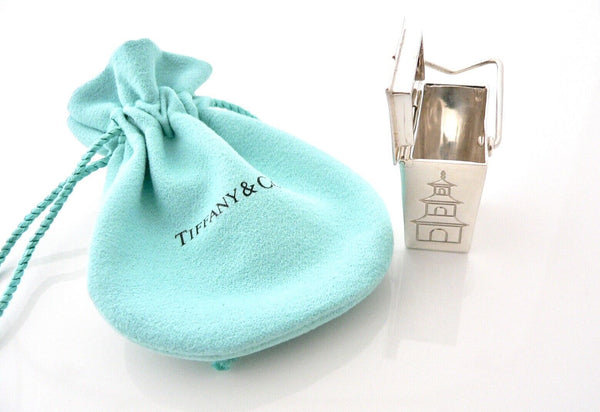Tiffany & Co Chinese Take Out Pill Box Case Container Pouch Silver Gift T and Co