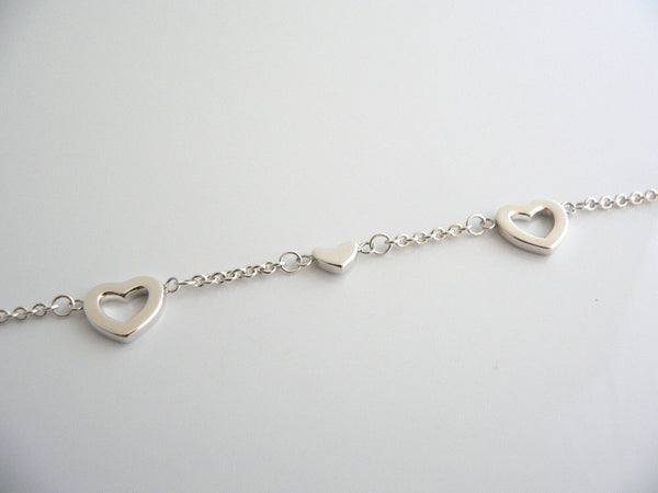 Tiffany & Co Heart Bracelet Link Toggle Bangle Chain Gift Love T and Co Statement