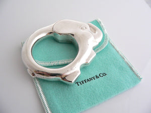 Tiffany & Co Elephant Baby Rattle Baby Gift Pouch Heirloom Silver Nature Love