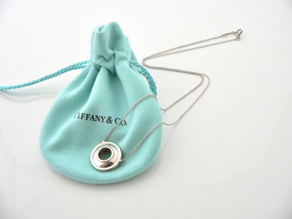 Tiffany & Co Silver 18K Gold Picasso Magic Disc Necklace Pendant Gift Pouch Love