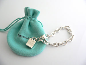 Tiffany & Co Shopping Bag Bracelet Bangle Charm Clasp Love Gift Blue Pouch T Co