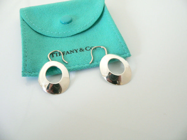 Tiffany & Co Silver Gehry Morph Dangling Dangle Earrings Rare Gift Love Pouch