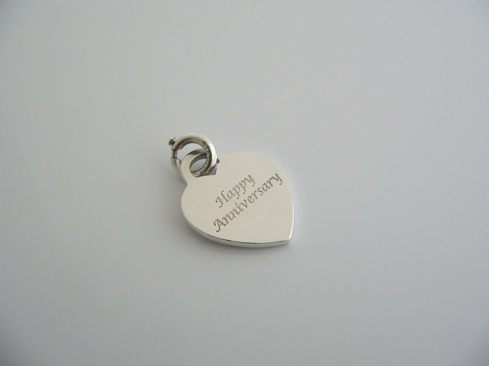 Tiffany & Co Happy Anniversary Heart Pendant Charm 4 Necklace Bracelet Gift Love