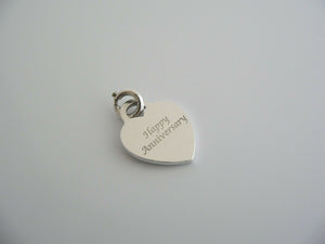Tiffany & Co Happy Anniversary Heart Pendant Charm 4 Necklace Bracelet Gift Love