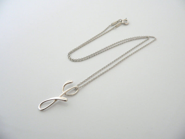 Tiffany & Co Silver Peretti Alphabet Y Necklace Pendant Chain Charm Gift Love